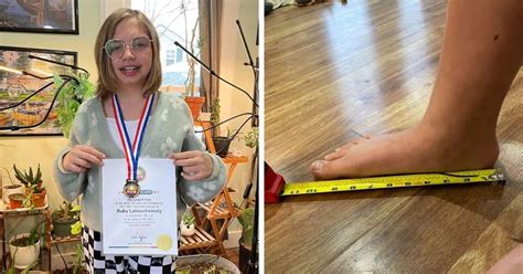 10 Year Old Girl Bullied For Big Feet Sets World Record Faithpot