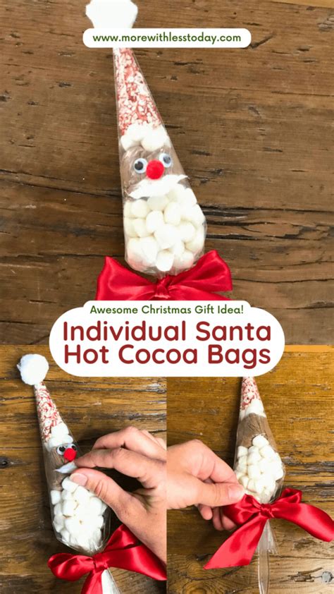 Individual Santa Hot Cocoa Bags Awesome Christmas Gift Idea