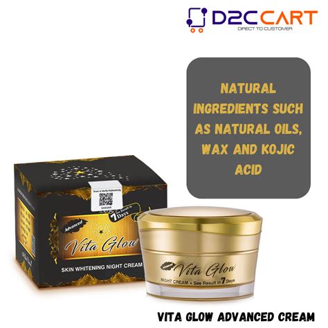 Shop Online Advanced Vita Glow Skin Whitening Cream D2Ccart