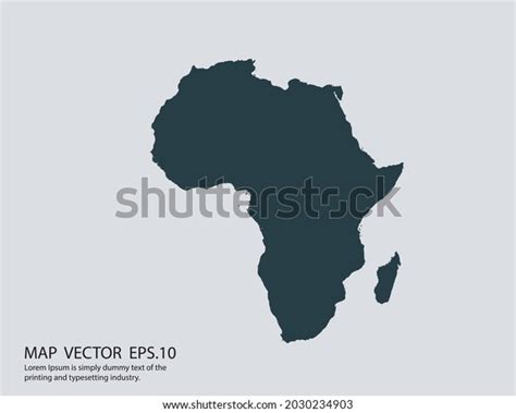 Africa Map Vector Isolated On Gray Stock Vector (Royalty Free) 2030234903 | Shutterstock