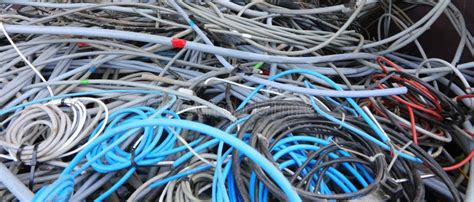 Used Electrical Wires To Be Recovered And Recycled For Copper In An