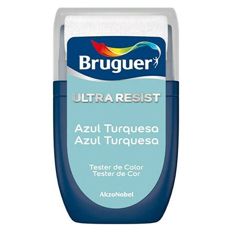 Bruguer Ultra Resist Tester De Pintura Azul Turquesa Mate Ml