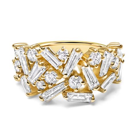 Confetti Diamond Ring In Yellow Gold Adamas Fine Jewelry