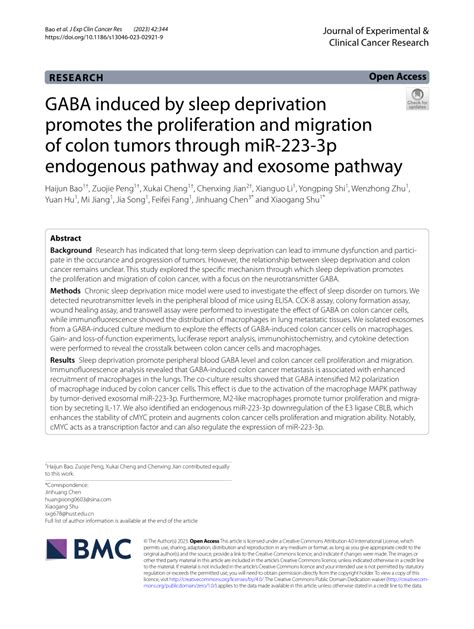 Pdf Gaba Induced By Sleep Deprivation Promotes The Proliferation And