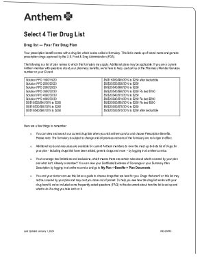 Fillable Online How Does A Prescription Drug Tier List Formulary Work