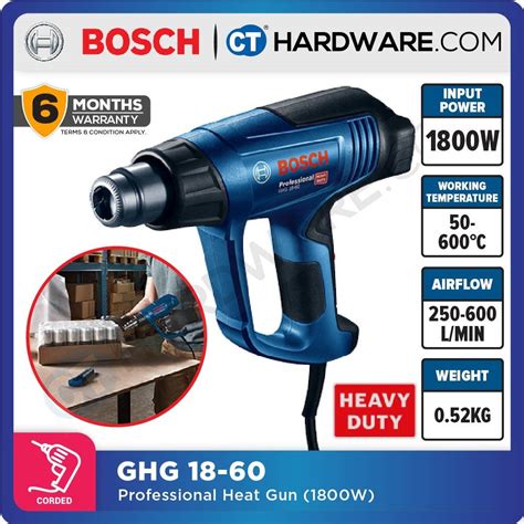 Bosch Ghg Professional Heat Gun Hot Air Gun W Heavy Duty