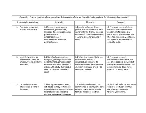 Contenido Y Proceso De Desarrollo De Aprendizaje De La Asignatura