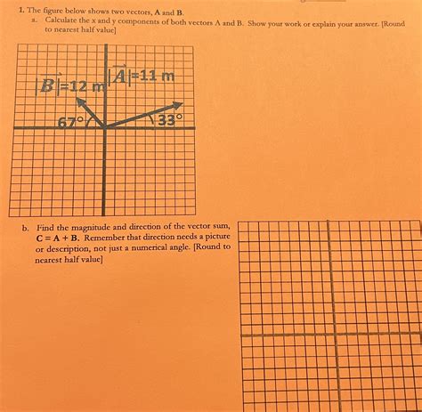 Solved 1 The Figure Below Shows Two Vectors A And B A Chegg