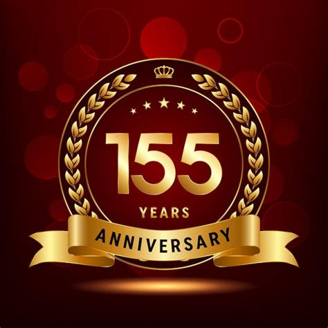 premium vector  anniversary celebration logo design  laurel