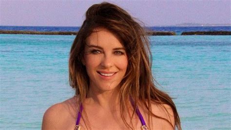 Elizabeth Hurley Wows In Peach Bikini During Beach Break In Latvia HELLO