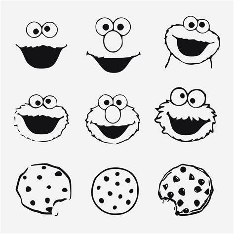 Cookie Monster Face Drawing