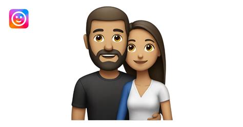 Comforting Hug From Tall Brunette Puerto Rican Woman To Shorter Bald Male With Beard Emoji
