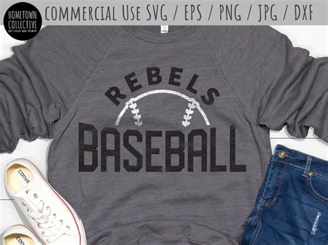 Baseball Svg Rebels Baseball Svg Youth Sports Svg Baseball | Etsy