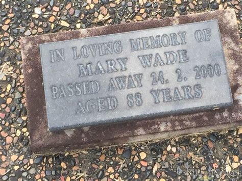 Grave Site of Mary Wade (-2000) | BillionGraves