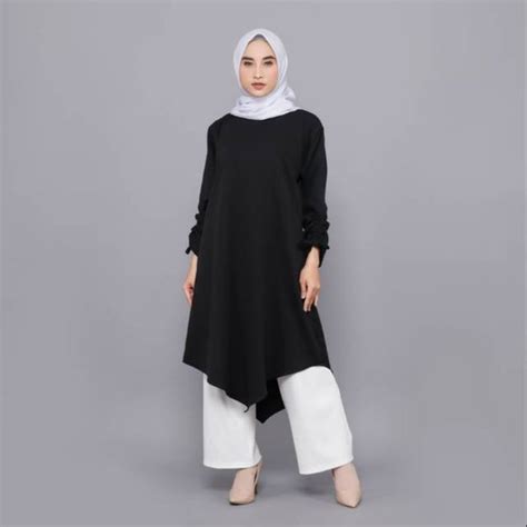 Rekomendasi Tunik Warna Hitam Premium Murah Untuk Baju Lebaran Stylo