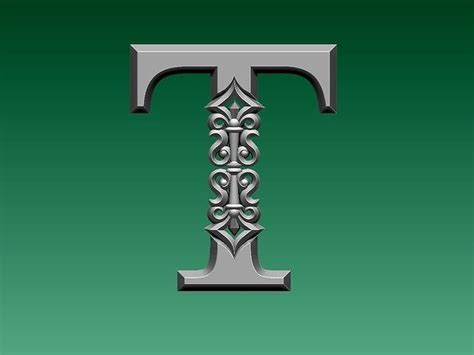 Letter T 3d Model 3d Printable Cgtrader