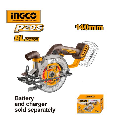 Ingco V Lithium Battery Cordless Circular Saw Csli Shopee Singapore