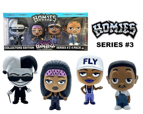 Homies Figures 4.5" Big Headz Series 3 4-Pack Collector's Edition - M ...