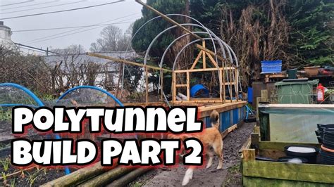 Building A Polytunnel Part Diy Polytunnel Build Using Pallets