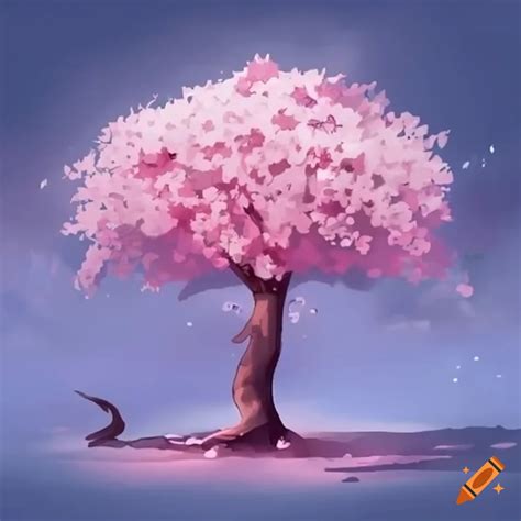 Cherry Blossom Tree In Anime Style On Craiyon