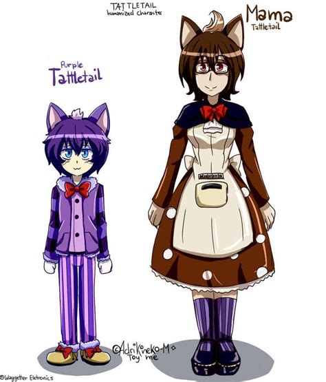 Purple Tattletail And Mama Tattletail Design Human By Adrikoneko