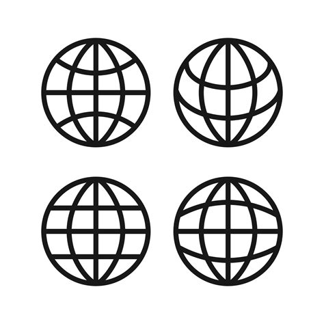 Globe icon vector. Globe icon for web. Web, website, homepage icon set ...