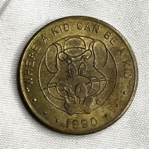 Chuck E Cheese Token Brass Game Vintage Pizza Gameroom