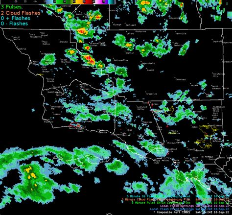 NWS Los Angeles on Twitter: "At 445 pm, radar indicated shower activity ...