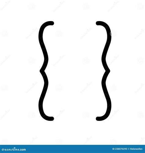 Curly Brackets Punctuation Mark Stock Vector - Illustration of ...