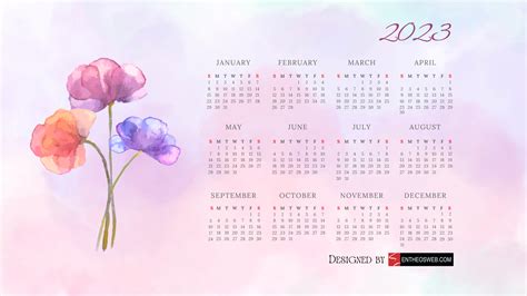 2023 Desktop Wallpaper Calendar Backgrounds | EntheosWeb