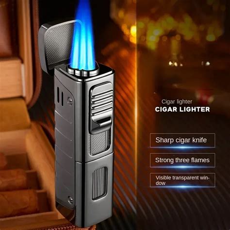 Металлическая газовая бутановая зажигалка Blue Flame 3, газовая ...