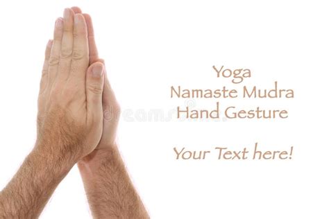 Yogic Hand Position Namaste Anjali Mudra On White Stock Photo Image