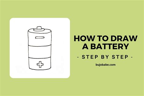 How To Draw A Battery Step By Step Easy Drawing Guide Bujo Babe