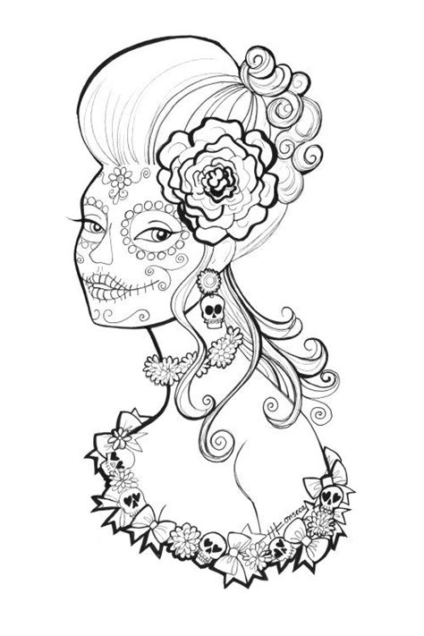 Free Printable Day Of The Dead Coloring Pages By Heather Fonseca