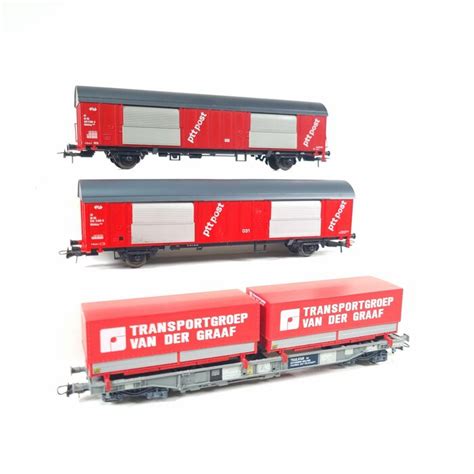 Roco H0 Freight Carriage Three Dutch Freight Wagons Catawiki