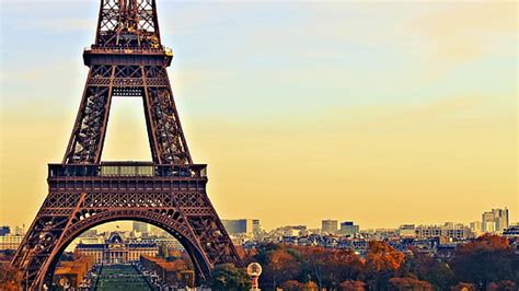 Hd Wallpaper Eiffel Tower Paris France Sunset The City Colorful