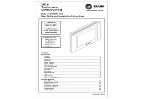 Trane XR724 Installation Manual ManualsBooks