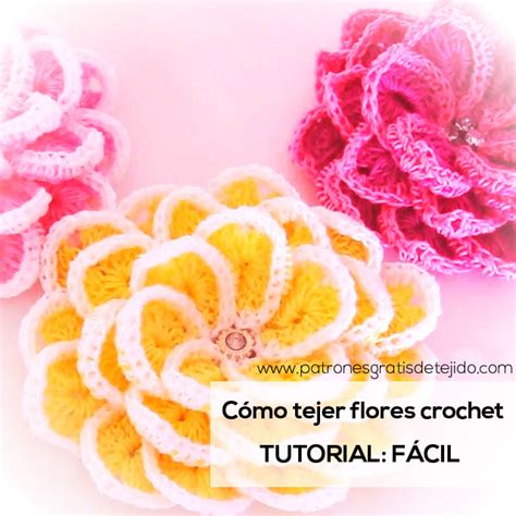 Aprende a Tejer Flores Crochet Super Fáciles Tutorial en español