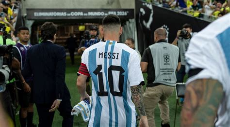 Lionel Messi Argentina Walk Off Pitch When Fight