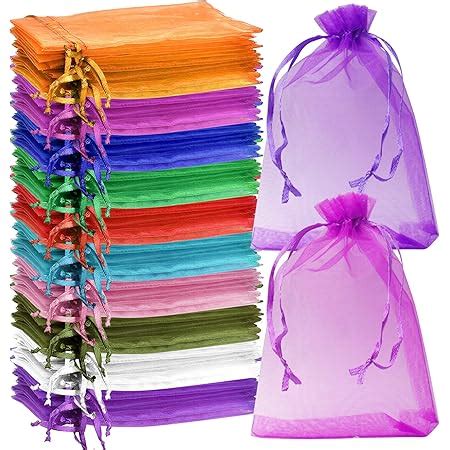 Pieces Sachet Organza Color Pochette Cadeau Gift Bags Bijoux Sac