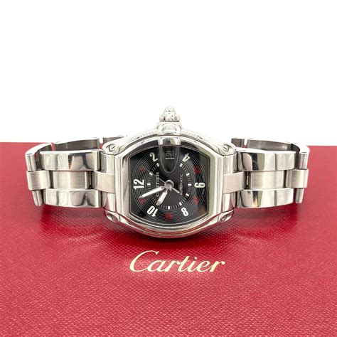 CARTIER Roadster Black Dial Stainless Steel Mens Watch – vetoben.com