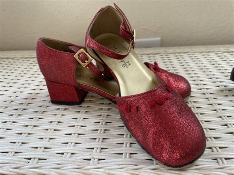 Vtg 1990s Rudy Red Glitter Dorothy Wizard Of Oz Childrengirls Shoes