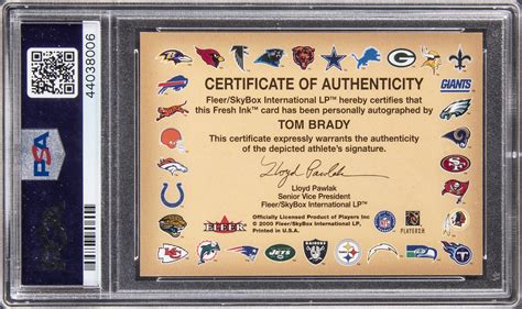 Lot Detail - 2000 Fleer "Autographics" Tom Brady Signed Rookie Card ...