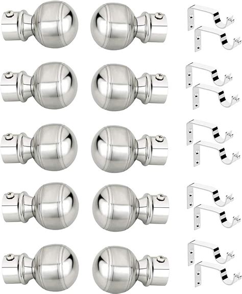 Amazonbasics 1 Curtain Rod With Round Ends 36 To 72 Nickel