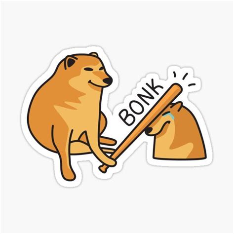 "Cheems Bonk Dog" Sticker for Sale by renroku