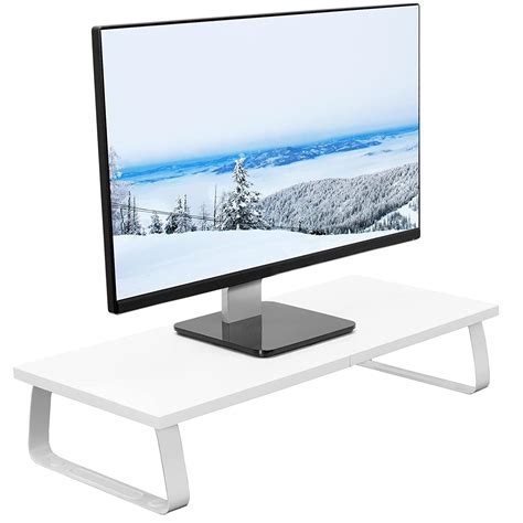 VIVO 24 inch Monitor Stand, Wood & Steel Desktop Riser, Screen ...