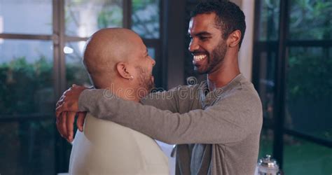 Gay Couple And Home For Love Connection Or Lgbt Relationship Romance