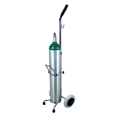 Oxygen Cylinder/Tank Racks and Carts, Sinle "E" Cart - Vet Supplies