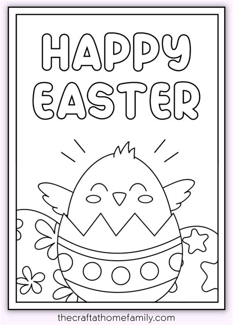 Celebrate Easter With A Free Printable Coloring Card