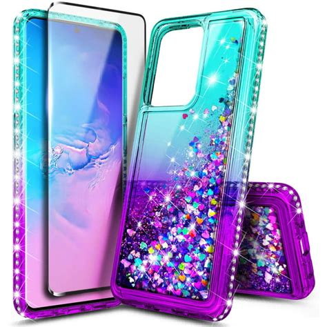 Samsung Galaxy S20 Plus Case S20 Plus 5g Case With Screen Protector Nagebee Glitter Liquid